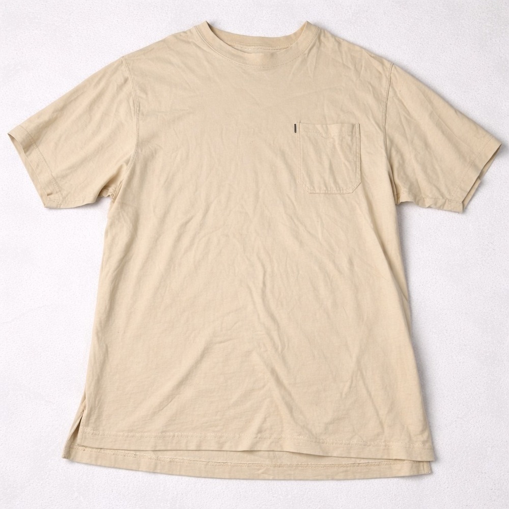 Alexander Julian Pocket T Shirt Mens Large Beige Cotton Casual Basic Tee